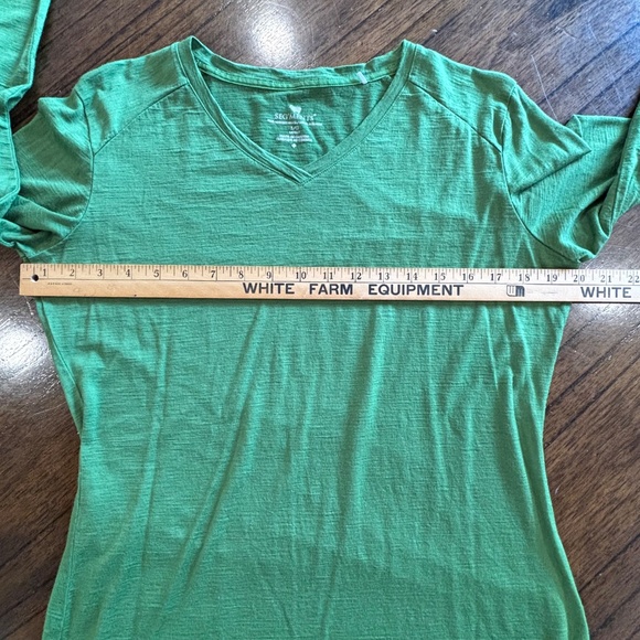 Seg'ments 100% merino wool v-neck long sleeve top size L - Picture 10 of 12